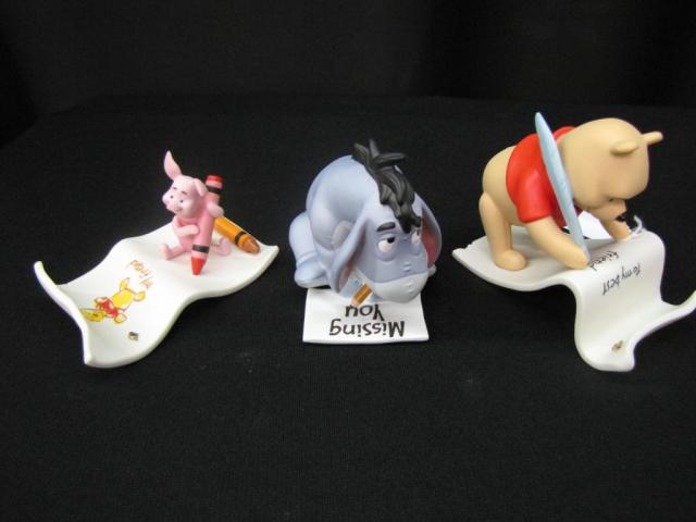 Appraisal: Three Pooh porcelain figurines including Piglet My Best Friends Picture