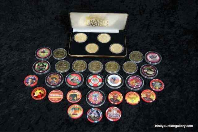 Appraisal: Casino Poker Chips Coin CollectionIncludes dollars in face value of