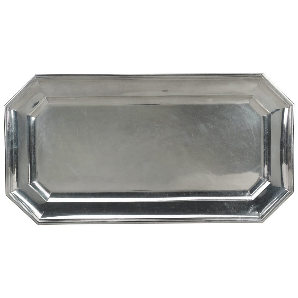 Appraisal: French Silver Octagonal Platter Paris early th century width x