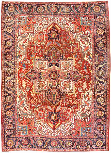 Appraisal: A Heriz carpet Northwest Persia first quarter th century size