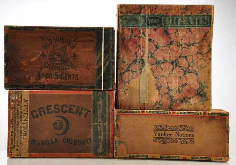 Appraisal: Lot of Cigar Boxes Description Lot includes wood boxes for