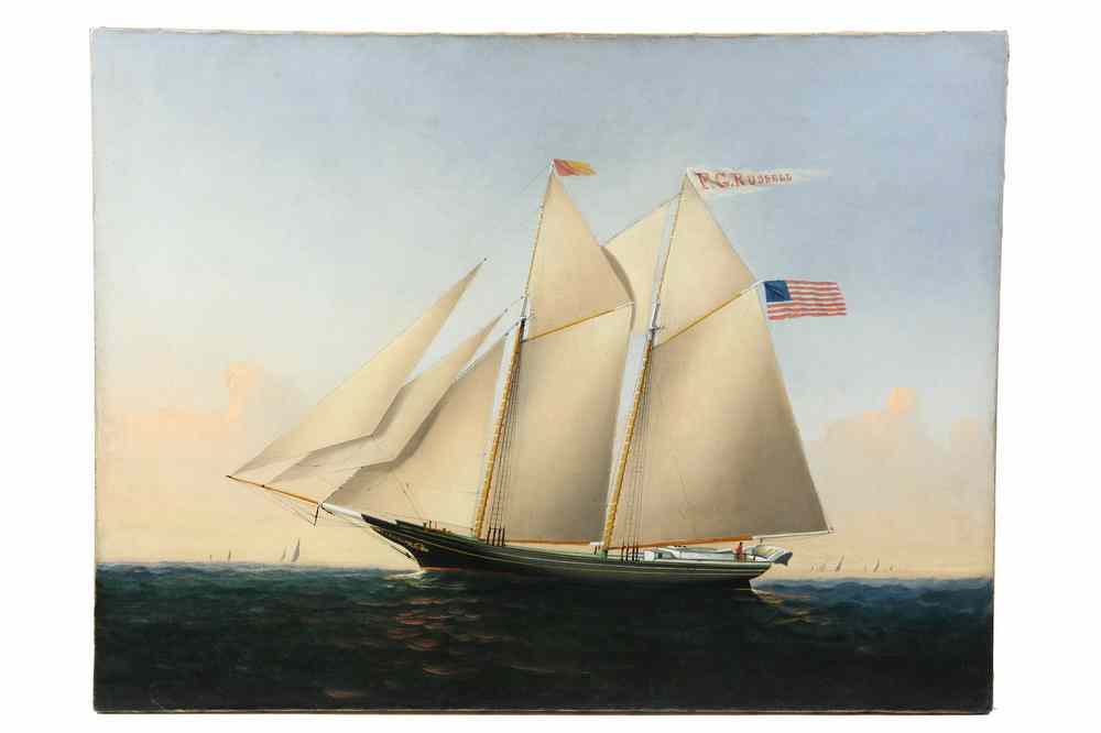 Appraisal: OOC - Ship's Portrait of Two Mast Schooner 'F G