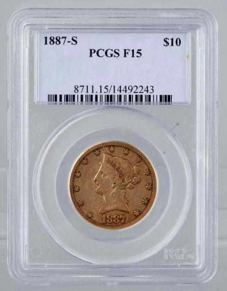 Appraisal: -S Liberty Eagle Gold Coin PCGS F