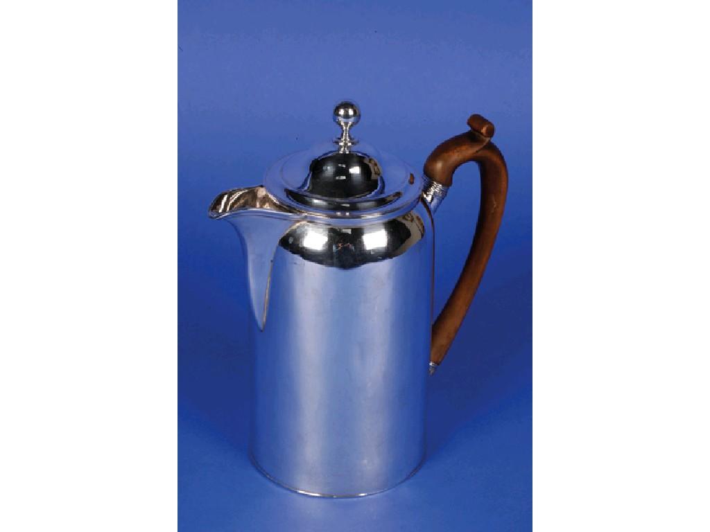 Appraisal: A GEORGE III COFFEE BIGGIN of plain cylindrical form the