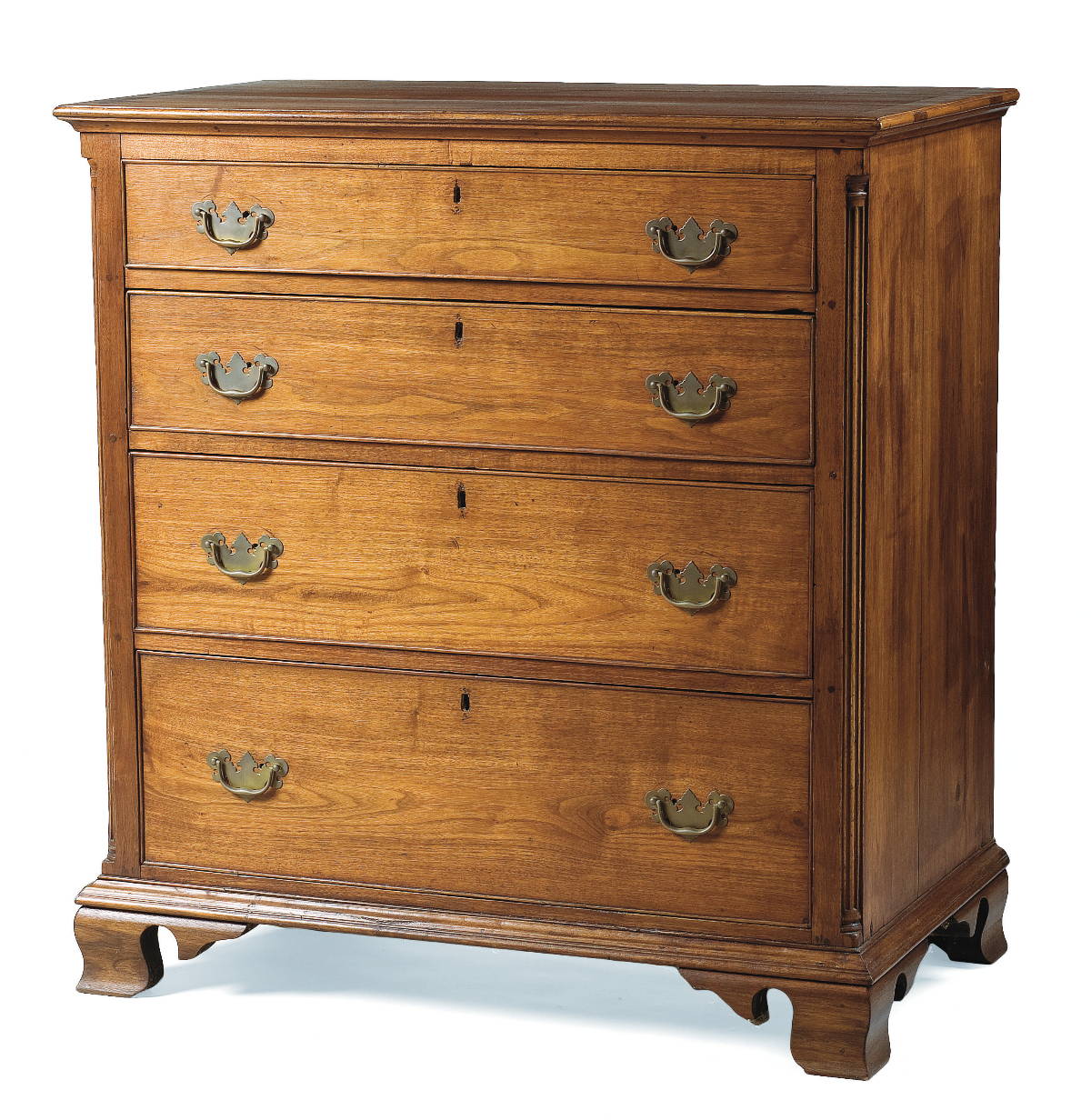 Appraisal: PENNSYLVANIA CHIPPENDALE WALNUT CHEST OF DRAWERS Height inches width inches