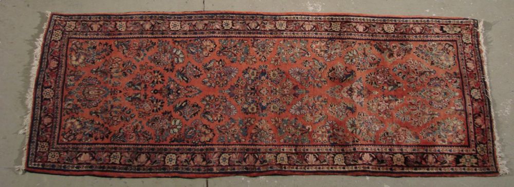 Appraisal: ORIENTAL RUG SAROUK ' x ' Floral bouquets in blues