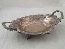 Appraisal: A German standard silver two handled rococo fruit dish cm