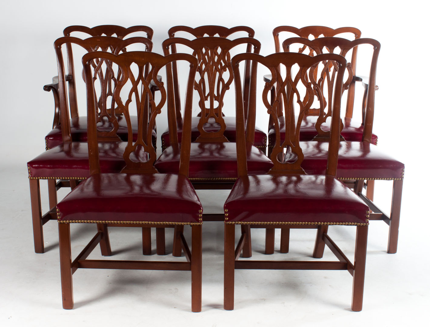 Appraisal: Eight Baker Federal style dining chairs set of mahogany chairs