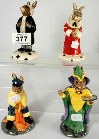 Appraisal: Royal Doulton Bunnykins Figures Lawyer DB Judge DB Fisherman DB