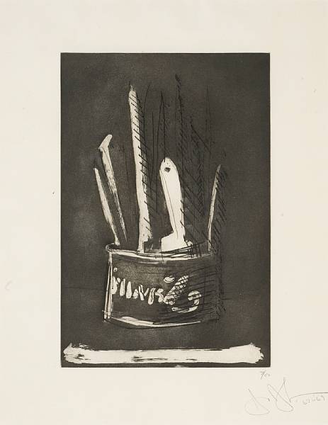 Appraisal: Jasper Johns American born Paint Brushes from st Etchings nd