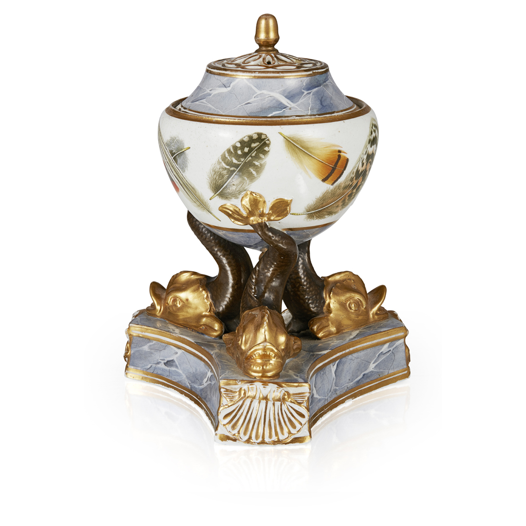 Appraisal: CHAMBERLAIN'S WORCESTER POT POURRI VASE AND COVER CIRCA the pierced