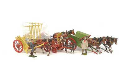 Appraisal: Britains - Farm Ranges comprising Horse drawn Rake Driver Horse