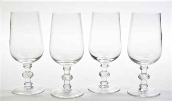 Appraisal: Eight Lalique Wine Glasses in the St Hubert pattern each