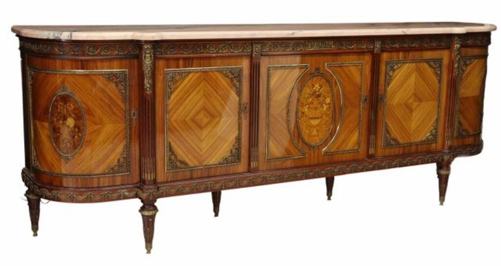 Appraisal: French Louis XVI style rosewood sideboard th c having a