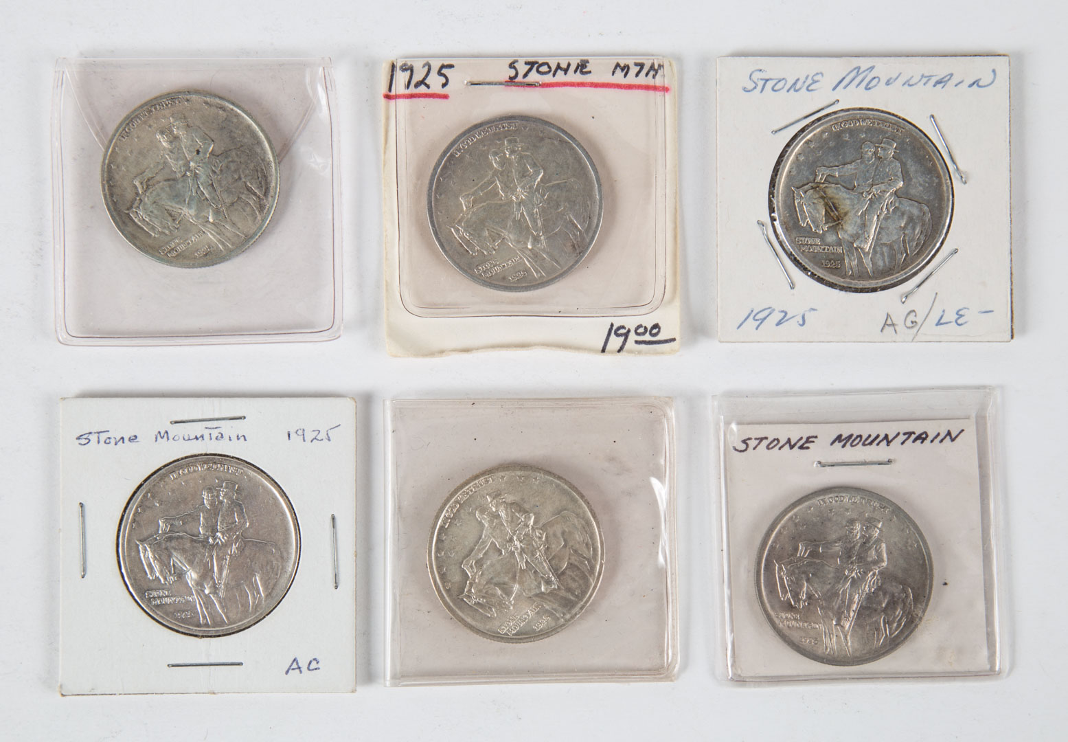 Appraisal: USA Stone Mountain Half Dollars Six Stone Mountain Commemorative silver