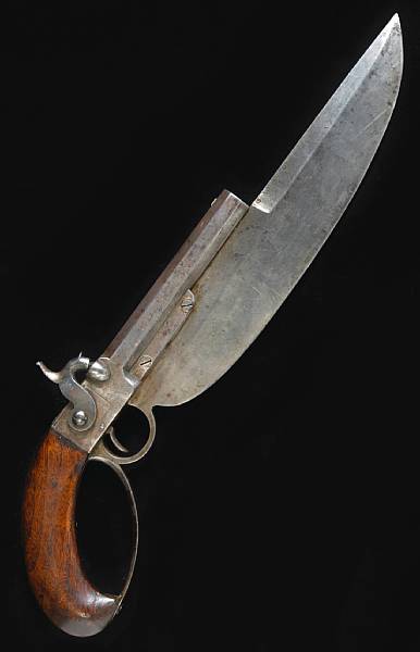 Appraisal: A rare U S Navy Elgin cutlass pistol by C