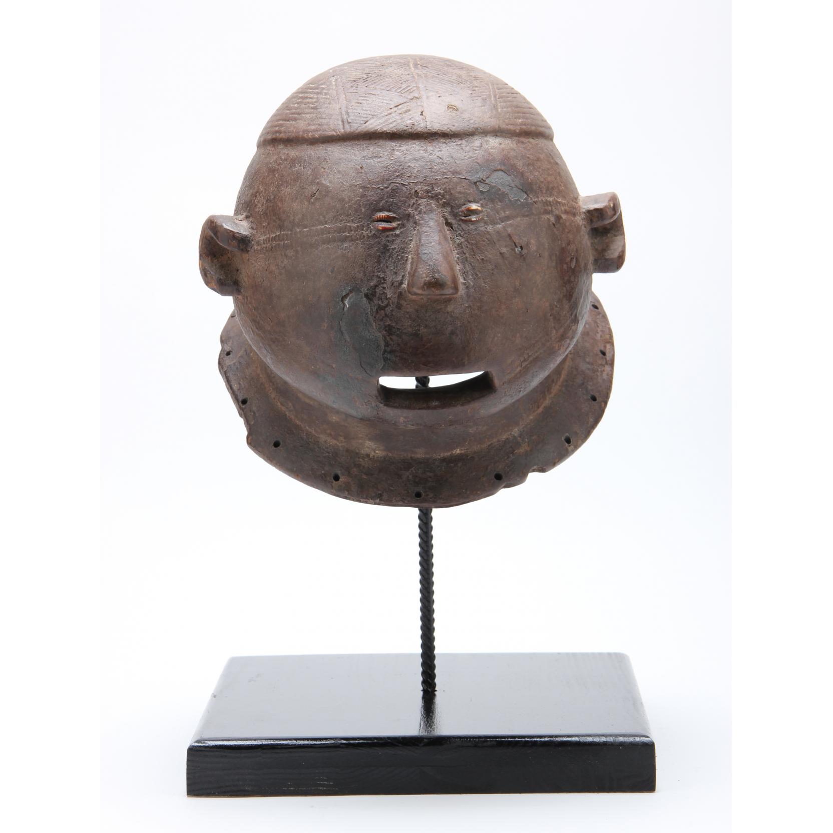 Appraisal: Congolese Tabwa Musangwe Mask depicting an ancestor lacquer over carved