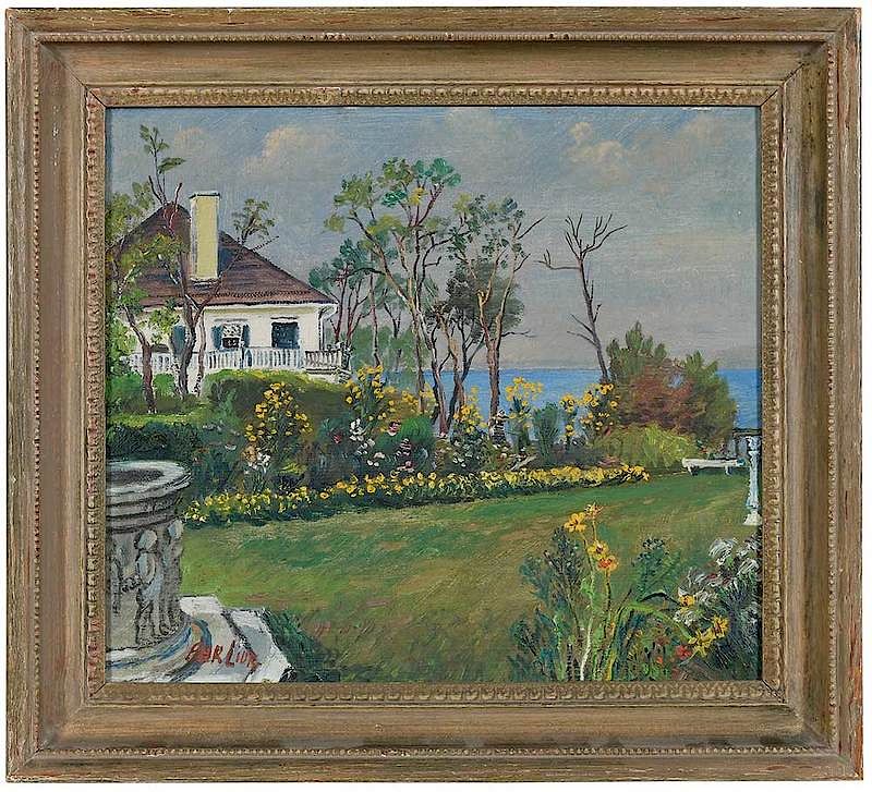 Appraisal: David Davidovich Burliuk New York Ukrainian - Long Island Cottage