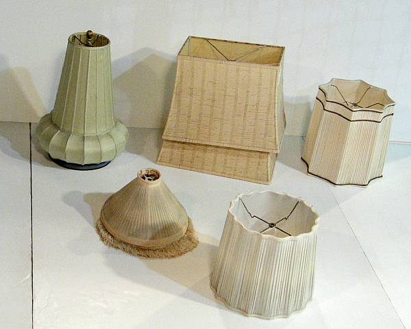 Appraisal: An assorted group of eleven lampshades together with assortment of