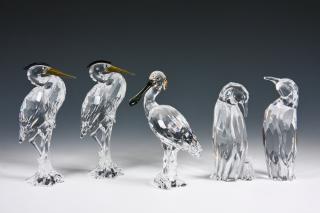 Appraisal: SWAROVSKI CRYSTAL BIRDS Group of Swarovski Austrian Crystal Birds in