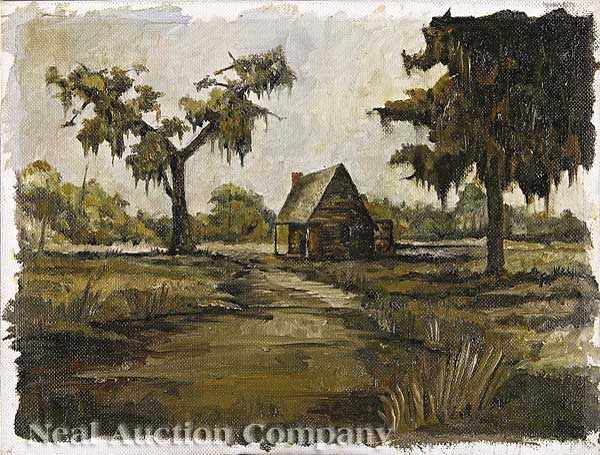 Appraisal: George Rodrigue American Louisiana b Cabin in the Bayou oil