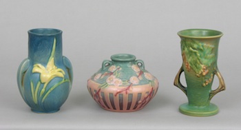 Appraisal: A Lot of Three Roseville Vases A lot of three