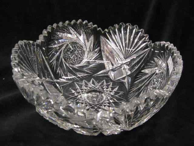 Appraisal: Brilliant Period Cut Glass Bowl '' diameter some flakes