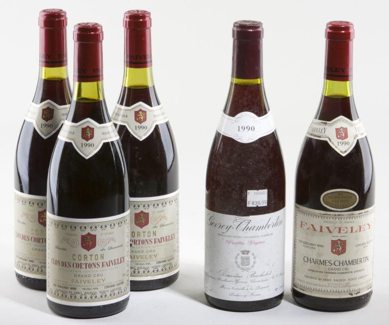 Appraisal: Corton Gevrey-Chambertin Charmes-Chamb Vintage Corton Clos des Cortons Faiveley nl