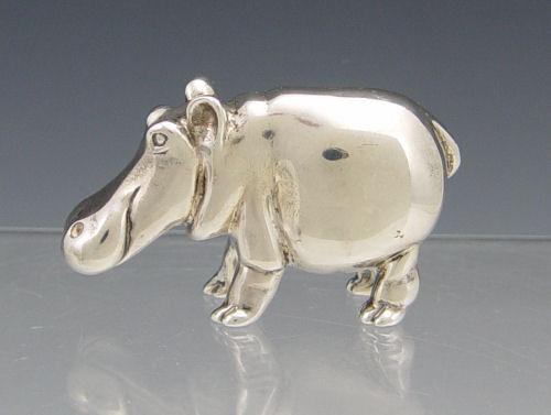 Appraisal: TIFFANY STERLING SILVER HIPPOPOTAMUS Impressed Tiffany Co Makers Sterling ''