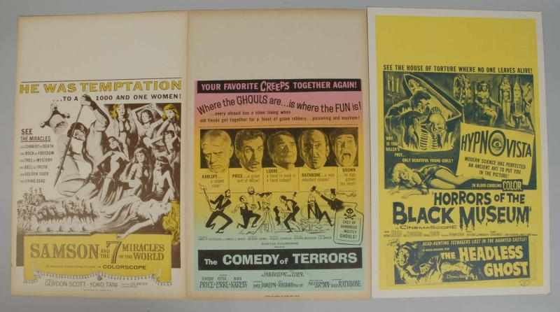 Appraisal: Lot of Cardboard Movie Posters Description Includes Samson the Miracles