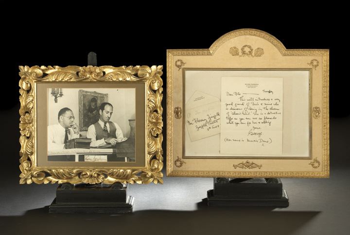 Appraisal: George - and Ira Gershwin - Pair of Autographs the