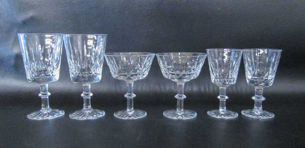 Appraisal: ROYAL BRIERLEY ASCOT CUT CRYSTAL STEMWARE SET fifty-six pieces comprised