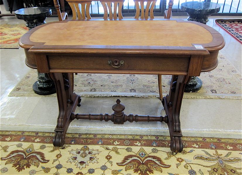 Appraisal: VICTORIAN WALNUT LIBRARY TABLE American last quarter of the th