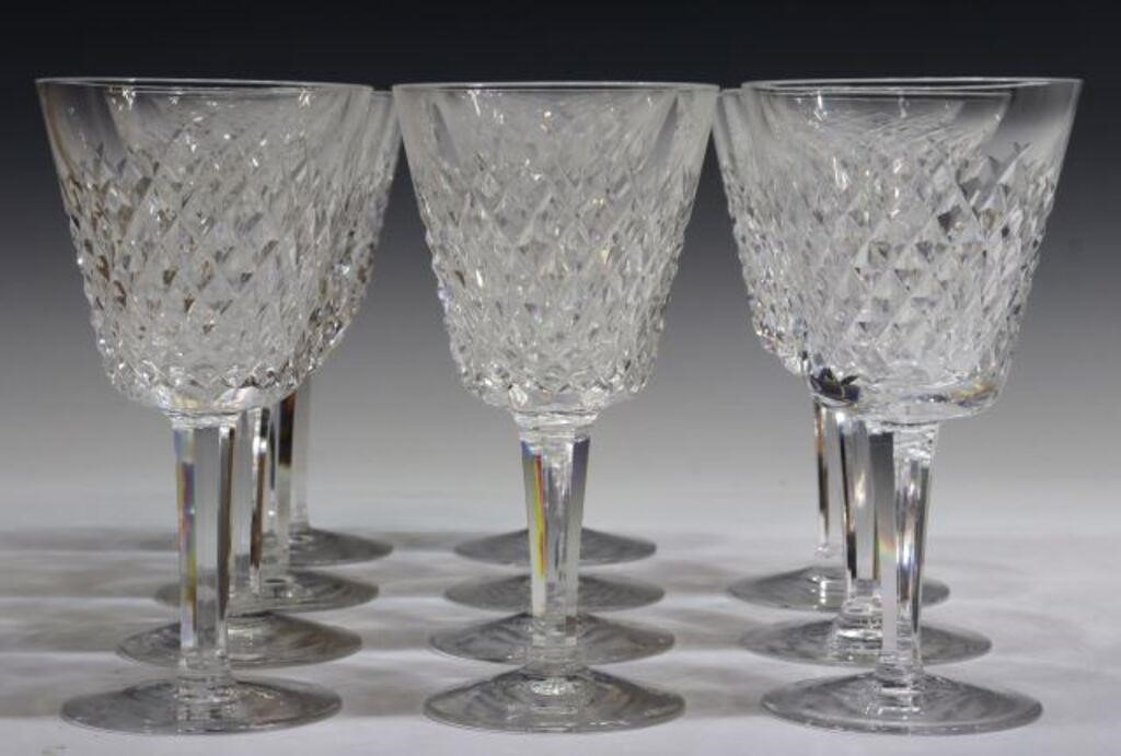 Appraisal: lot of Waterford cut crystal Claret wine glasses in the