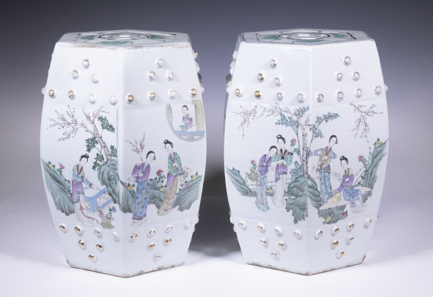 Appraisal: PR CHINESE PORCELAIN DIMINUTIVE GARDEN SEATS Pair of th c