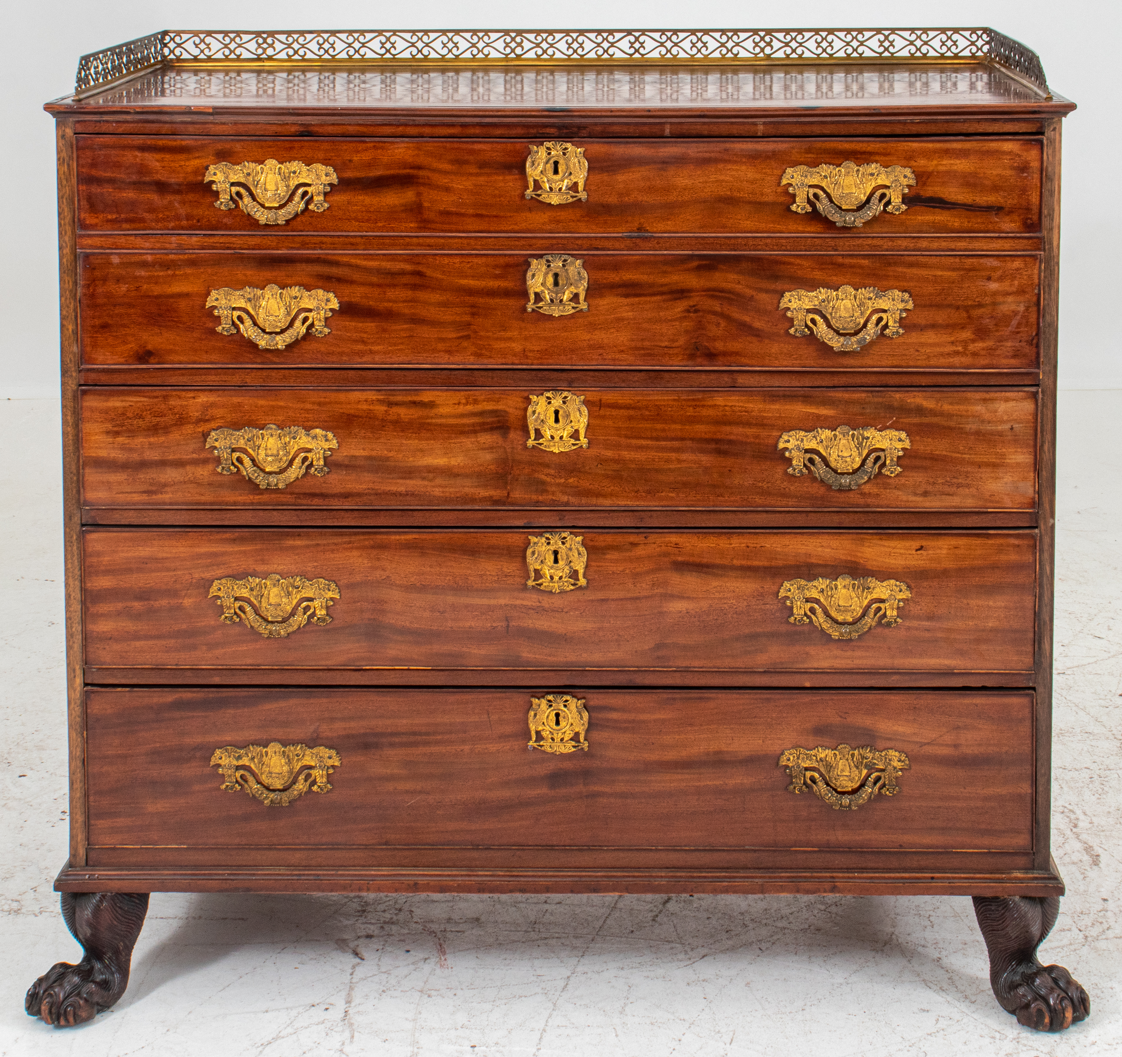 Appraisal: LATE GEORGE III MAHOGANY SECRETARY CHEST Late George III Mahogany