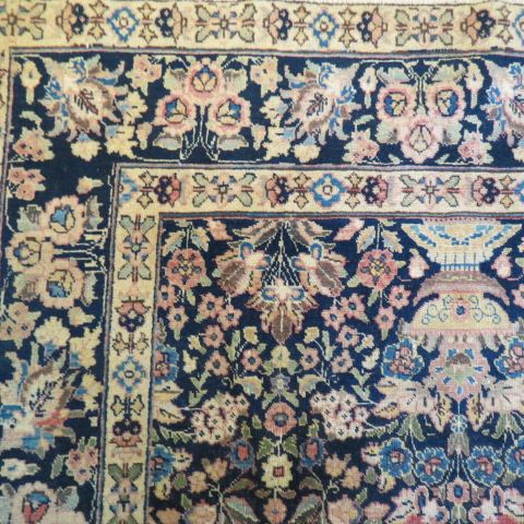 Appraisal: Tabriz Persian Handmade Room Size Rug elaborate floral indigo field