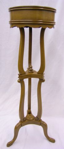 Appraisal: Period style mahogany plant stand high with removable tin liner