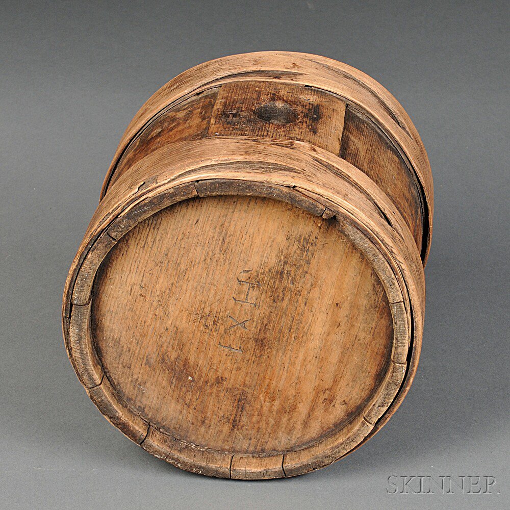 Appraisal: Staved Wooden Cask c late th early th century wooden