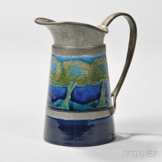 Appraisal: Early Moorcroft Pitcher Art pottery pewter United Kingdom early th