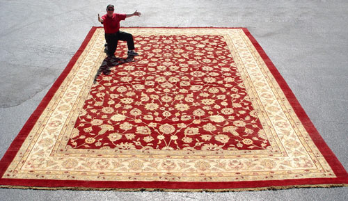 Appraisal: PALATIAL HAND TIED CHOBI ORIENTAL CARPET Approx ' '' x