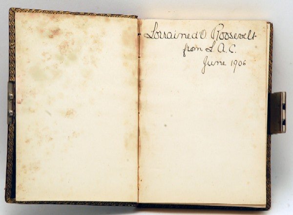 Appraisal: Partial diary of Lorraine d'Oremieulx Roosevelt with assorted entries dated