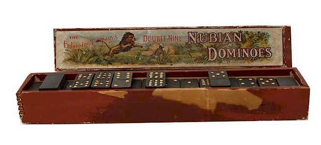 Appraisal: Black Americana Embossing Company's Nubian Dominoes Embossing Company's Nubian Dominoes