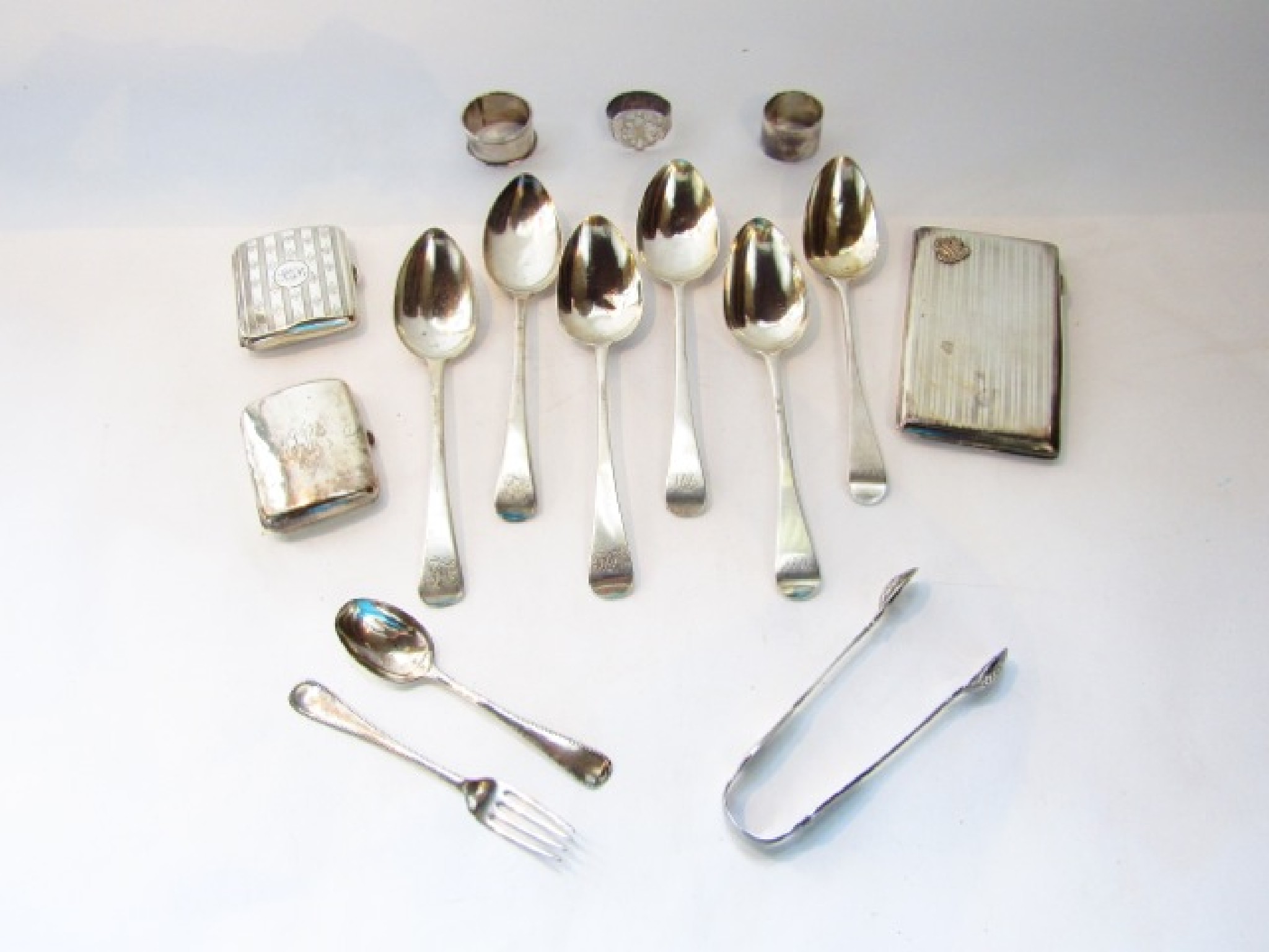 Appraisal: A miscellaneous collection of six Old English pattern tablespoons various