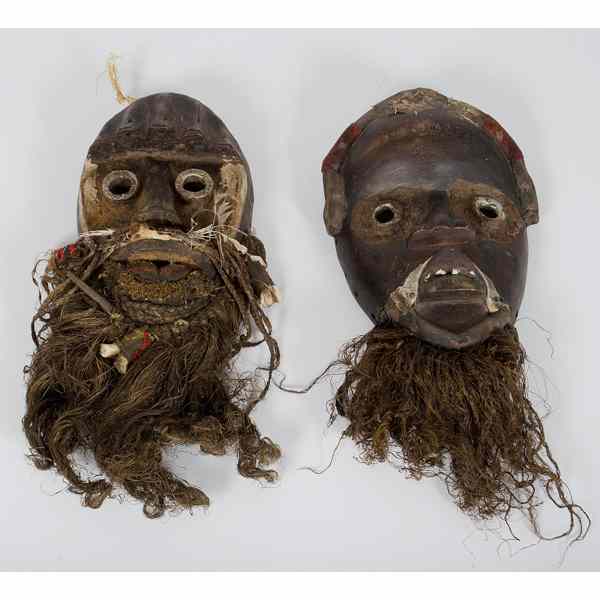 Appraisal: African Liberia Dan Masks lot of each heavily decorated using