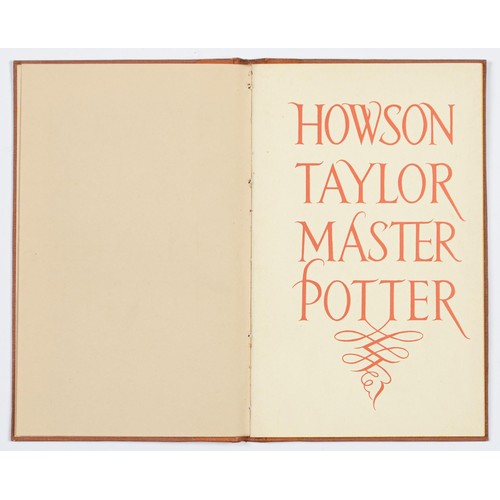 Appraisal: Book Powell L B - Howson Taylor Master Potter A