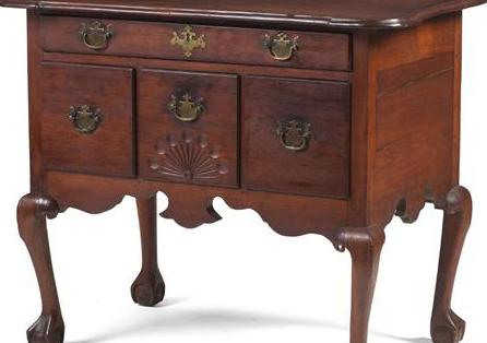 Appraisal: AMERICAN CHIPPENDALE MAHOGANY LOWBOY POSSIBLY LITCHFIELD COUNTY CONNECTICUT The rectangular