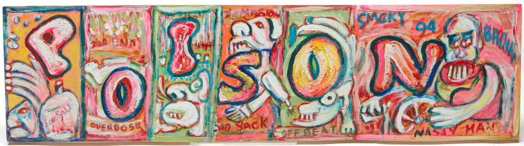 Appraisal: POISON BY SMOKY BROWN Ohio - Oil on wooden board