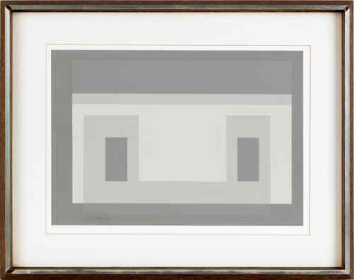 Appraisal: Josef Albers American - silkscreen titled Variant III initialed lower