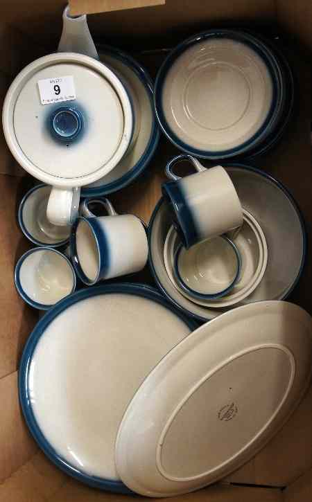 Appraisal: Wedgwood Blue Pacific Trays comprising x Dinner Plates x ''